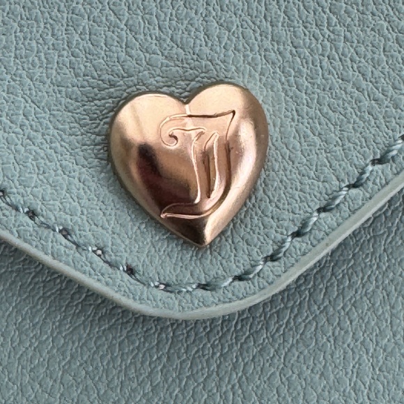 NWOT Juicy Couture Yellow & Blue Crossbody Bag Terri-cloth & small teal Pouch - Picture 6 of 10